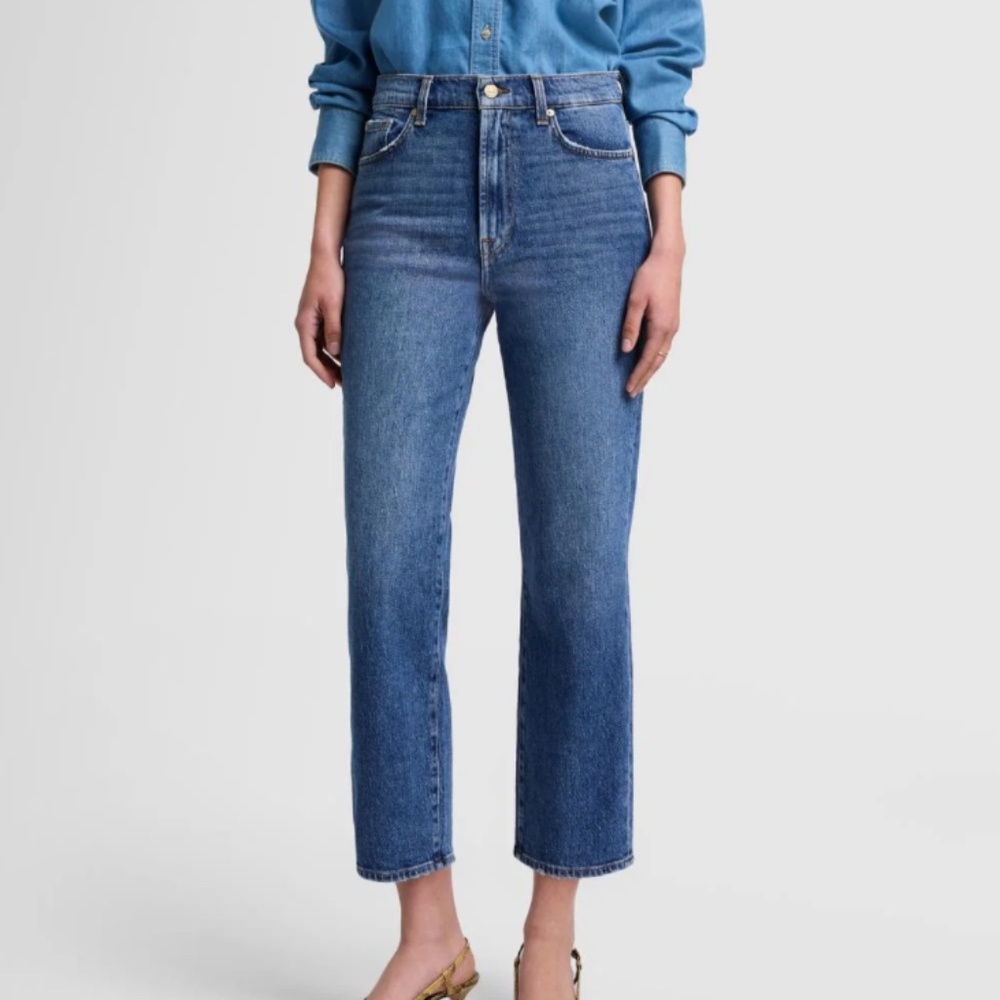 NWT 7 For All Mankind Logan Stovepipe Jeans, 25